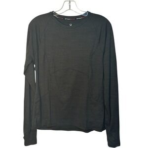 Spyder Active‎ Long Sleeve Top Athletic Running Shirt Pocket Thumb Holes Black M